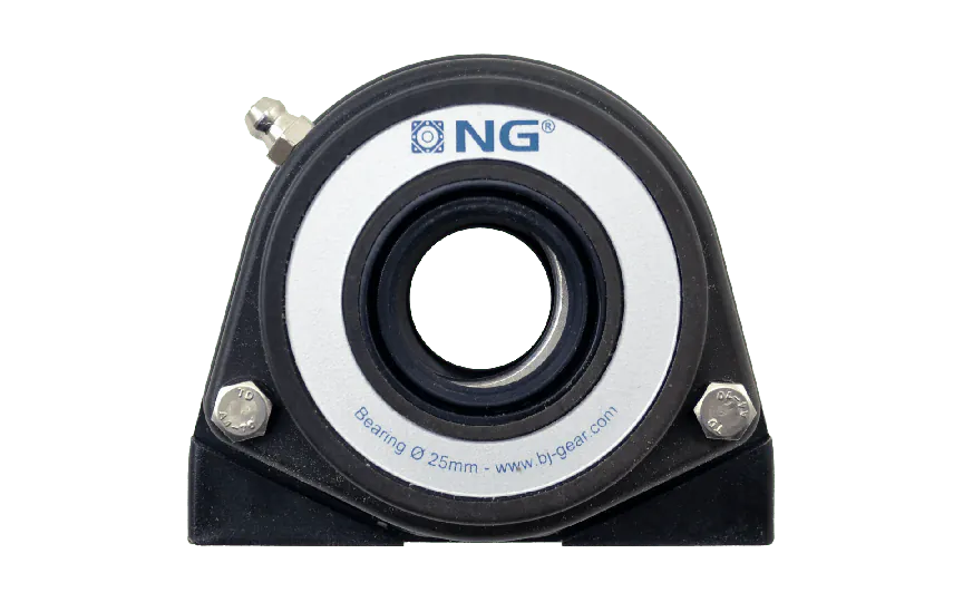 NG waterproof pillow block bearing with thread S2 Ø25, 2-bolt, open cover